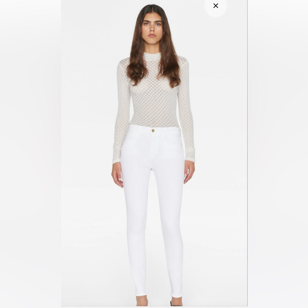 FRAME Skinny White Jeans